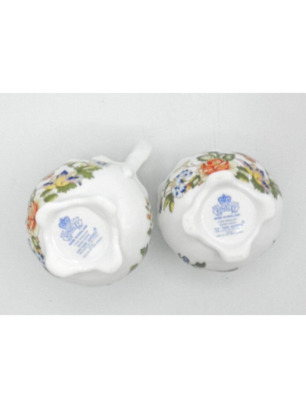 Cottage Garden by Aynsley Large Sandwich Tray Vine Shaped Cream and Sugar AYNOGA - Picture 14 of 14